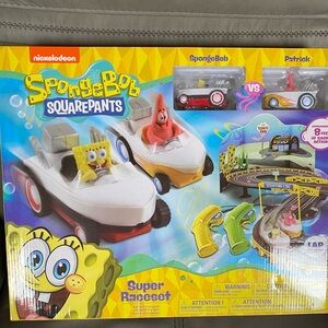 SpongeBob SquarePants Super Racetrack Set - Yellow and White